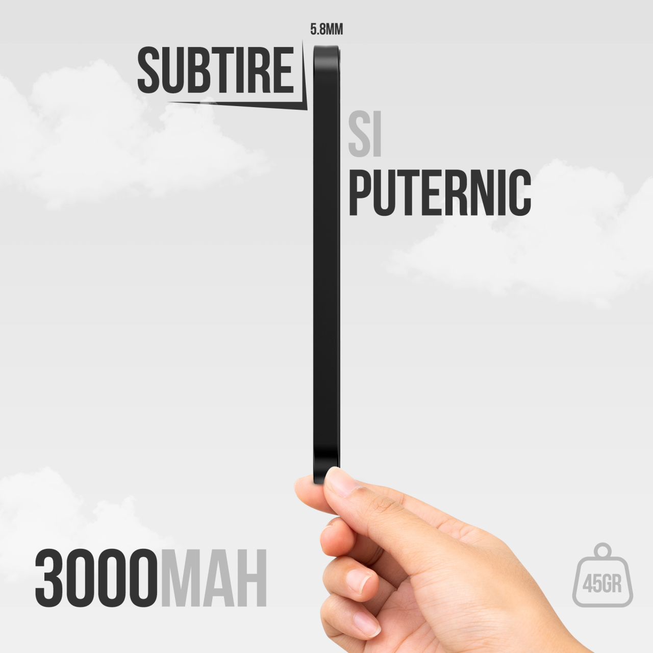 Baterie externa wireless magnetica Icharge 3000 mAh [4]