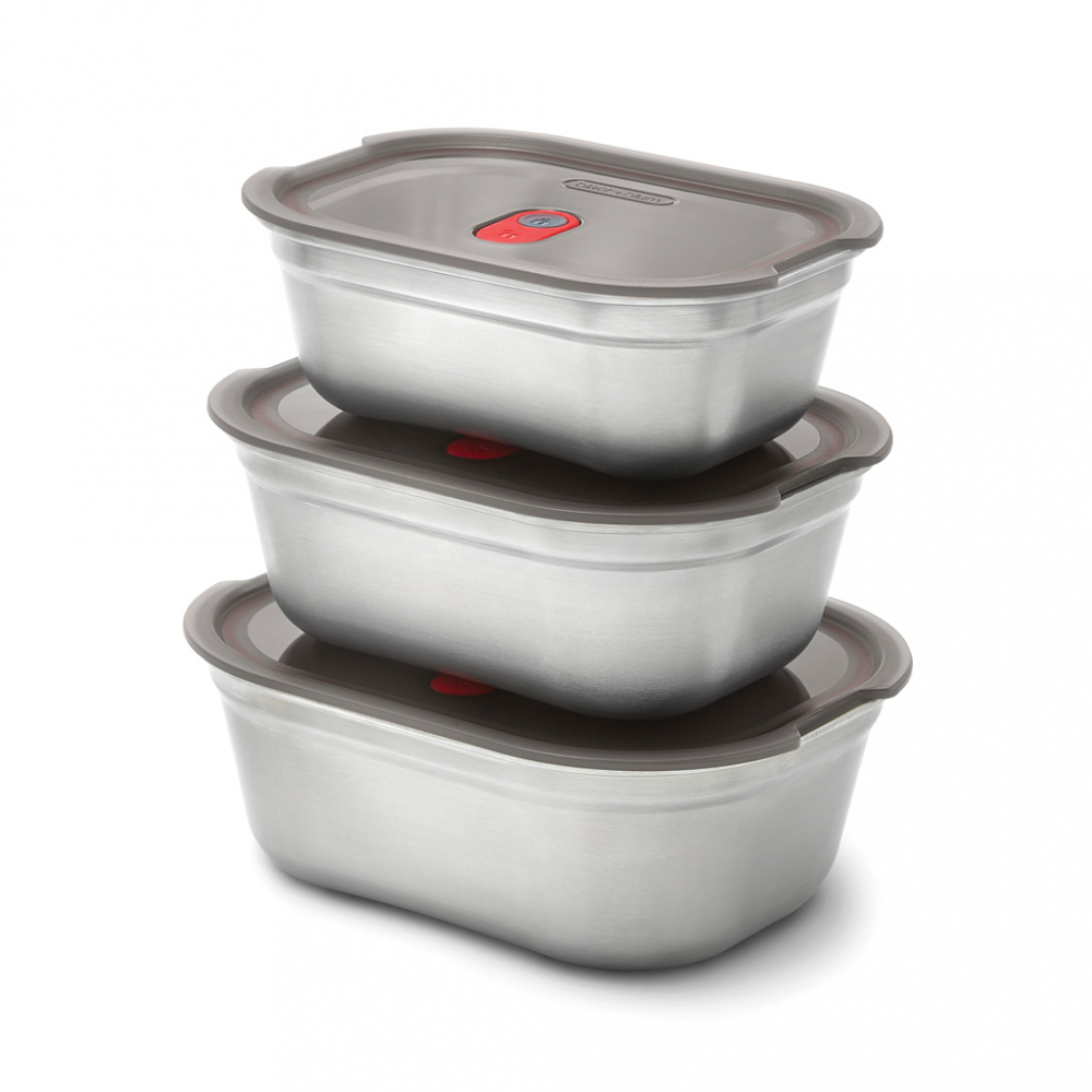 Set 3 caserole din oțel inoxidabil Black+Blum [2]