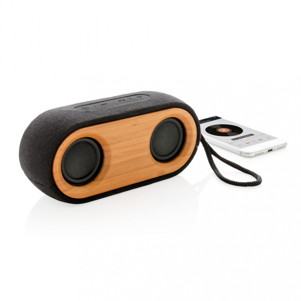Boxă eco 10W din bambus și textile reciclate [3]