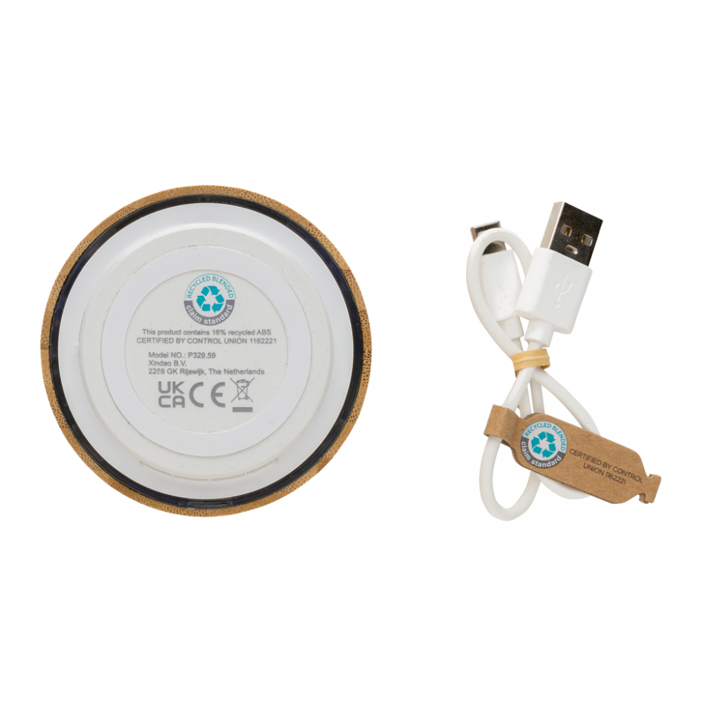 Boxă wireless 3W din bambus FSC® 100% [5]