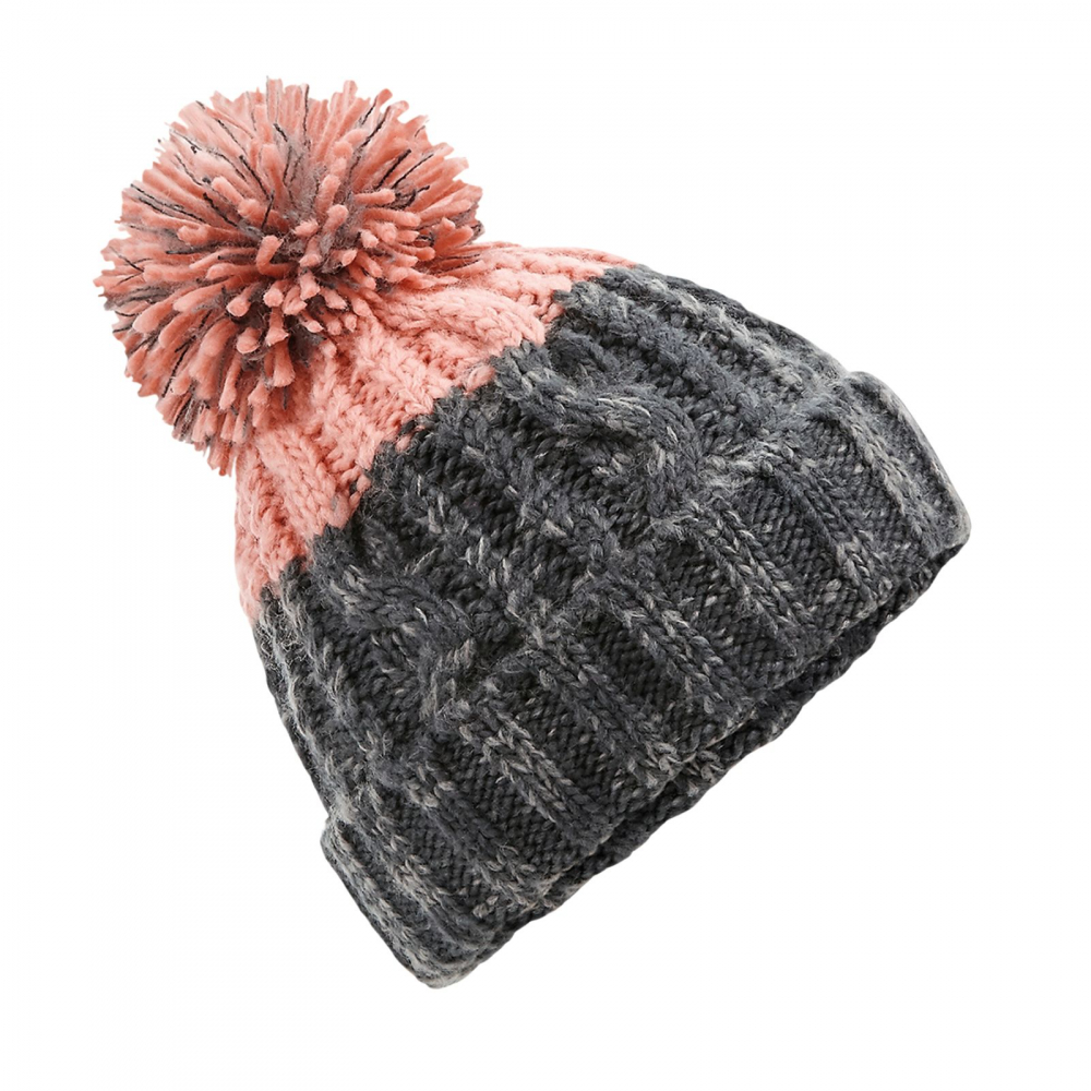 Caciula Apres, Ronic X, 100% poliacrilic Soft-Spun, groasa pentru iarna, banda termica interioara, ciucure, unisex, gri cu roz [1]
