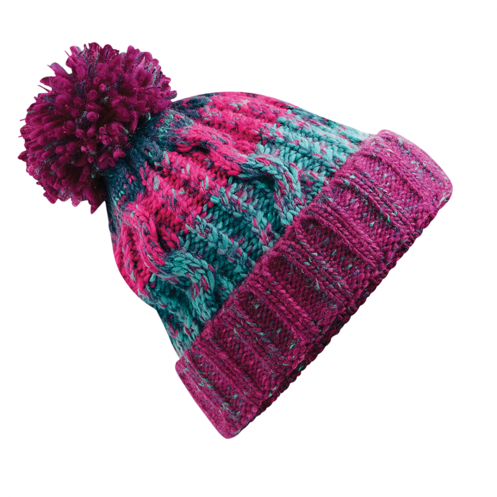 Caciula captusita Corks din tricot, unisex, marime universala, roz/albastru/mov [1]
