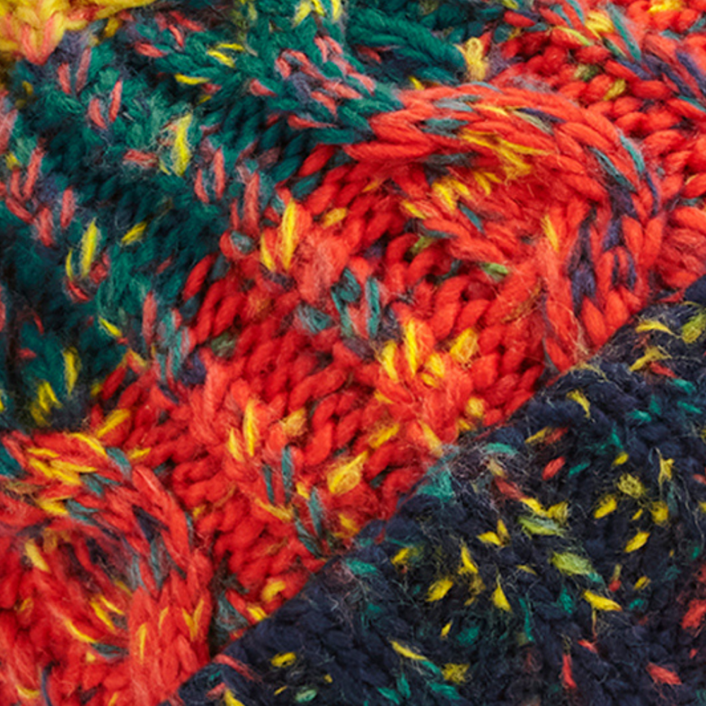 Caciula captusita Corks din tricot, marime universala, unisex, rosu/verde/galben [2]