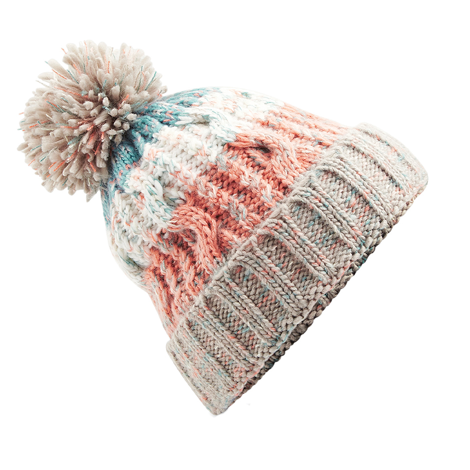 Caciula captusita Corks din tricot, marime universala, unisex, roz/gri/albastru [1]