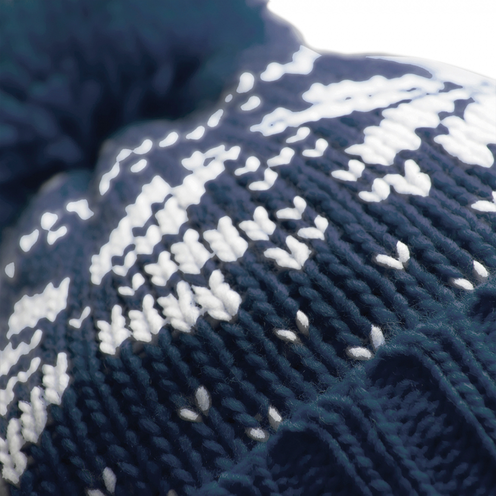 Caciula Fair Isle, Ronic, material acrilic, marime universala, unisex, visiniu [2]