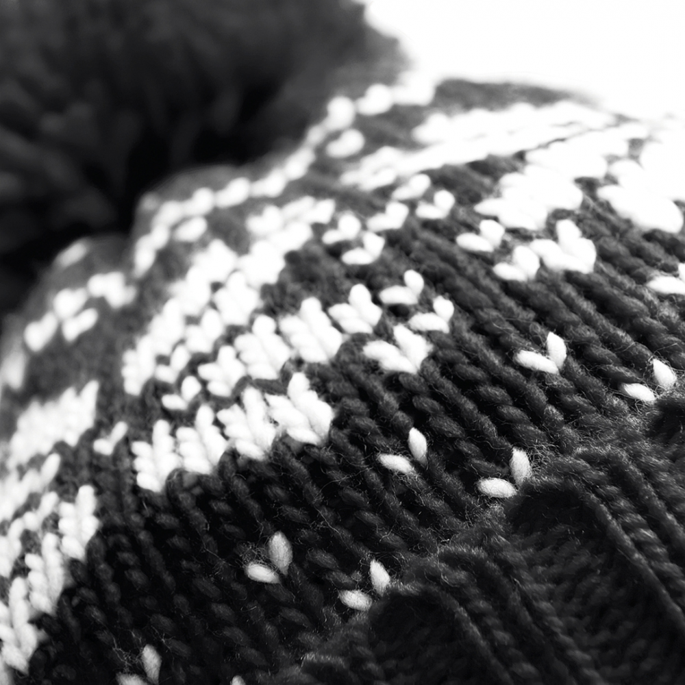 Caciula Fair Isle, Ronic, material acrilic, marime universala, unisex, visiniu [2]