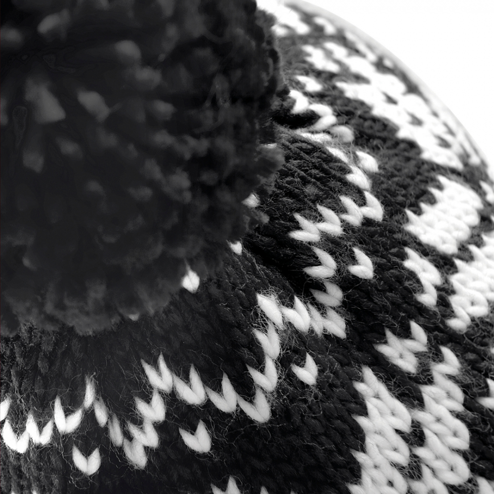 Caciula Fair Isle, Ronic, material acrilic, marime universala, unisex, visiniu [3]