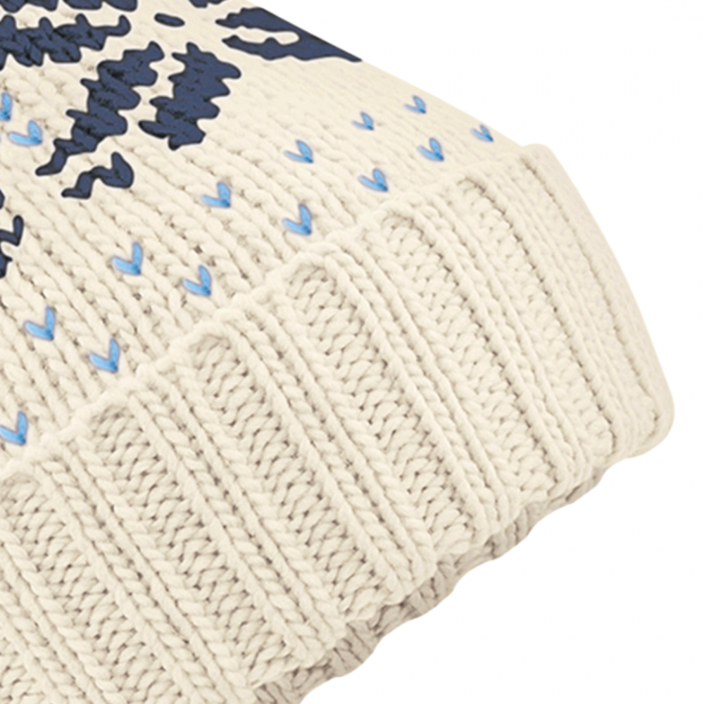 Caciula Fair Isle, Ronic, material acrilic, marime universala, unisex, visiniu [4]