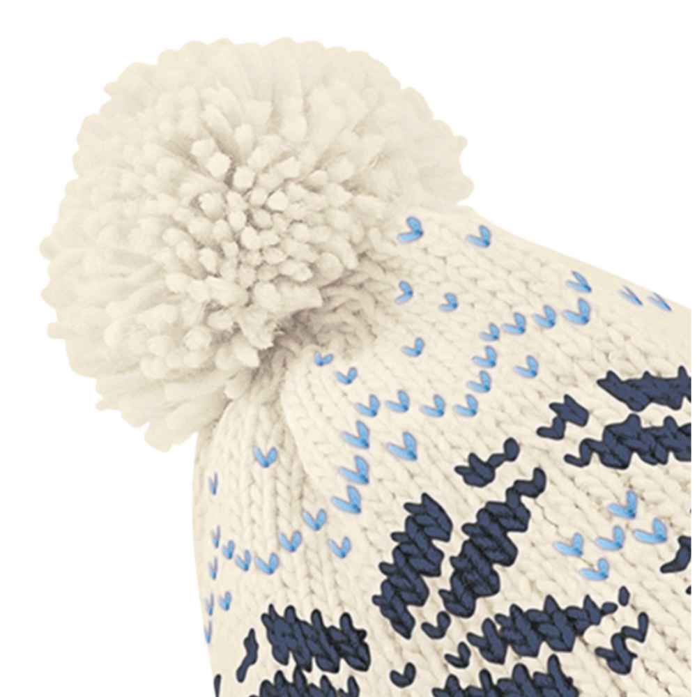 Caciula Fair Isle, Ronic, material acrilic, marime universala, unisex, visiniu [3]