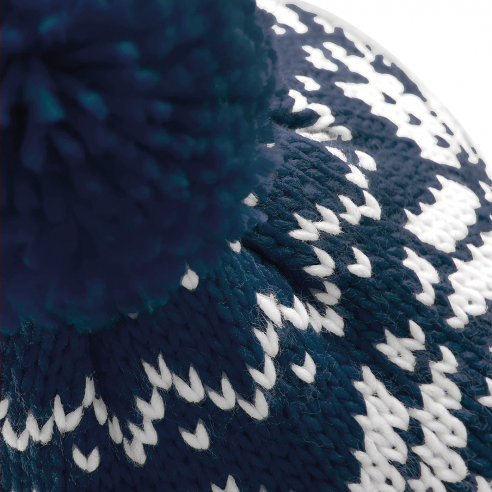 Caciula Fair Isle, Ronic, material acrilic, marime universala, unisex, visiniu [3]