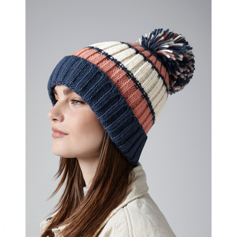 Caciula Hygge, Ronic, marime universala, unisex, albastru/roz [2]