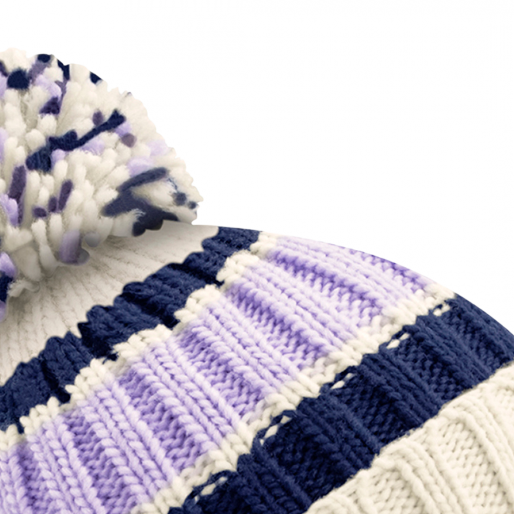 Caciula Hygge, Ronic, marime universala, unisex, albastru/mov [3]
