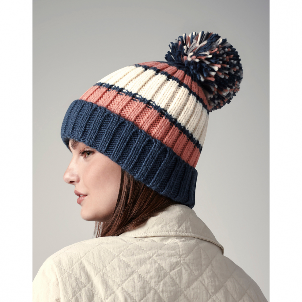 Caciula Hygge, Ronic, marime universala, unisex, albastru/roz [4]