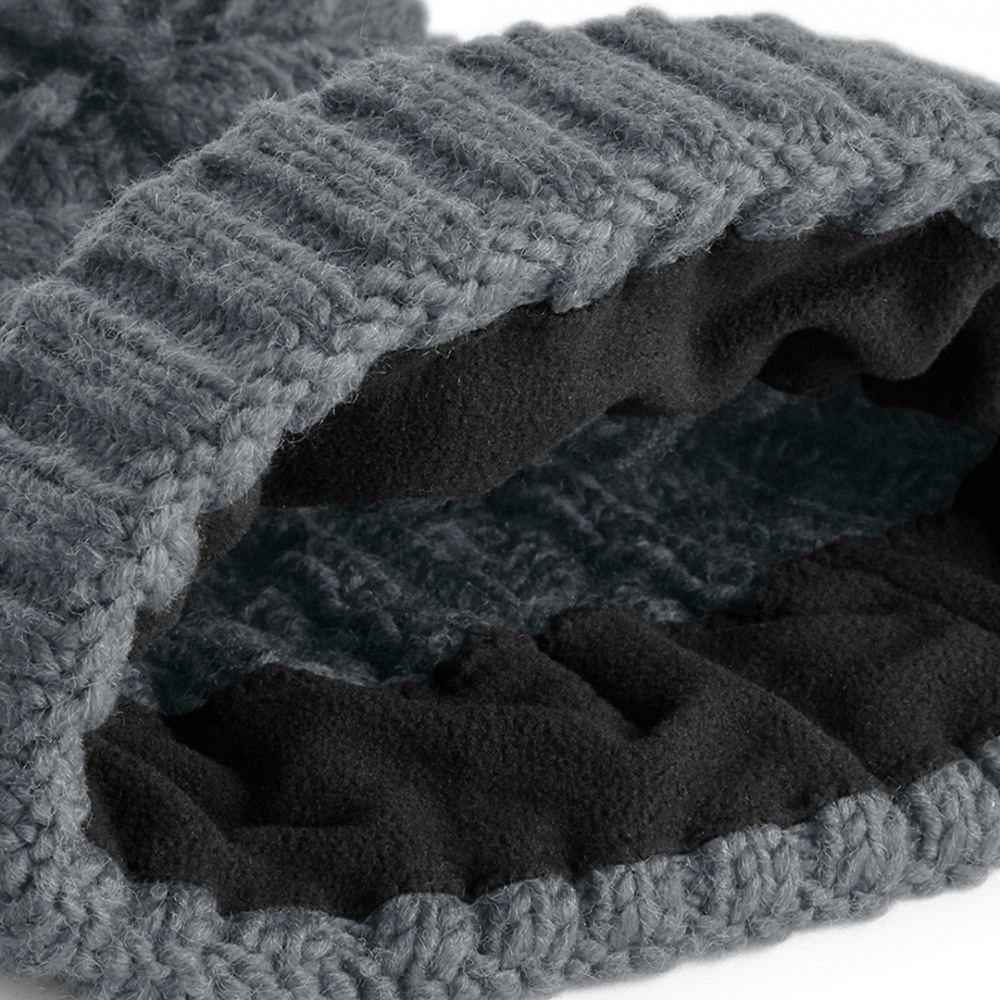 Caciula Melange, Ronic, tricotata manual, marime universala, unisex, gri [2]