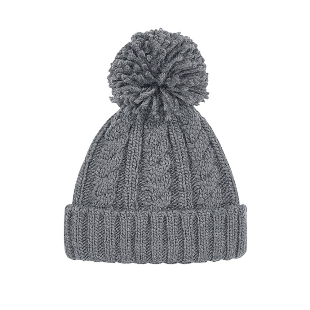 Caciula Melange, Ronic, tricotata manual, marime universala, unisex, gri [1]