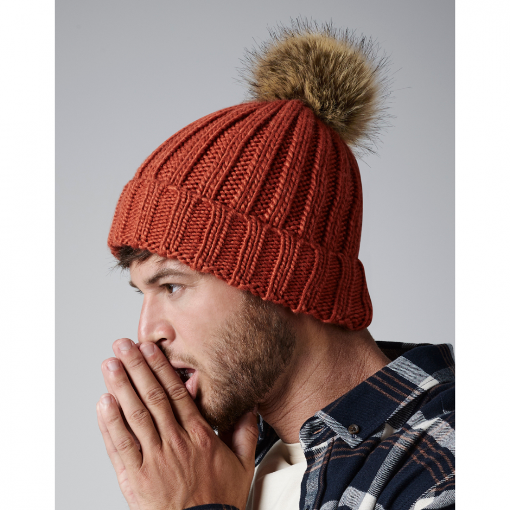 Caciula Pom Pom, Ronic, marime universala, unisex, portocaliu [4]