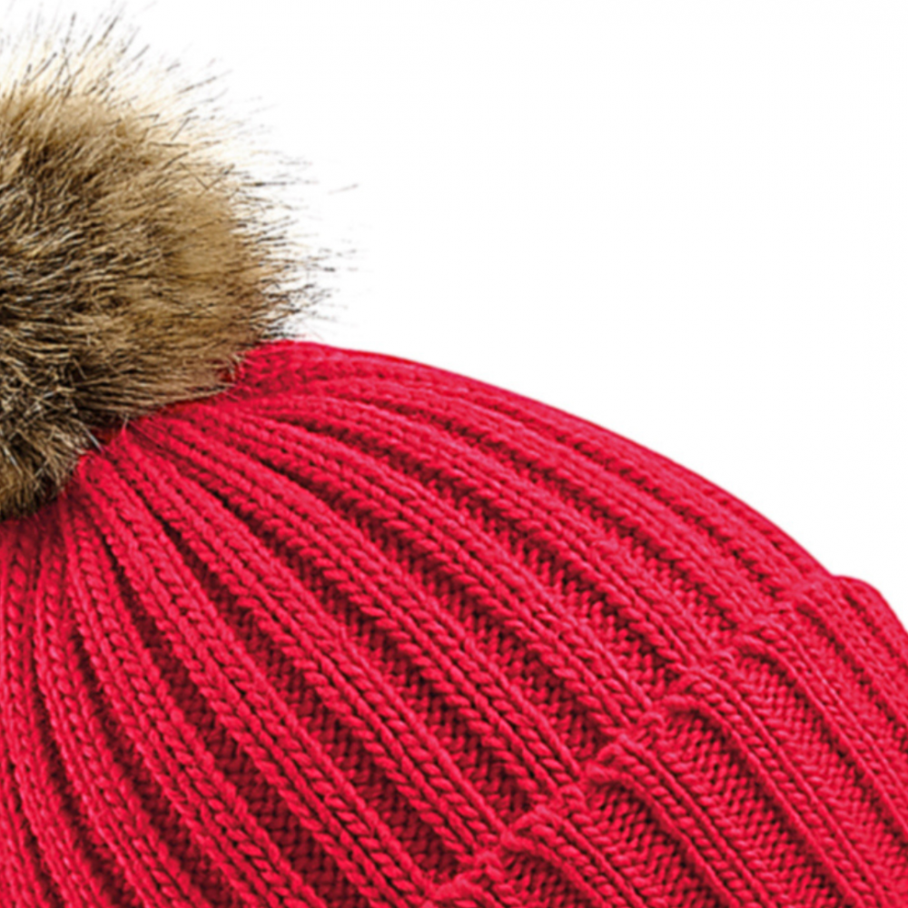 Caciula Pom Pom, Ronic, marime universala, unisex, rosu [2]