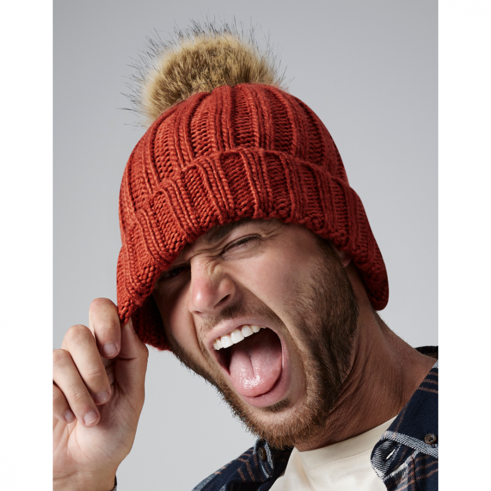 Caciula Pom Pom, Ronic, marime universala, unisex, portocaliu [3]