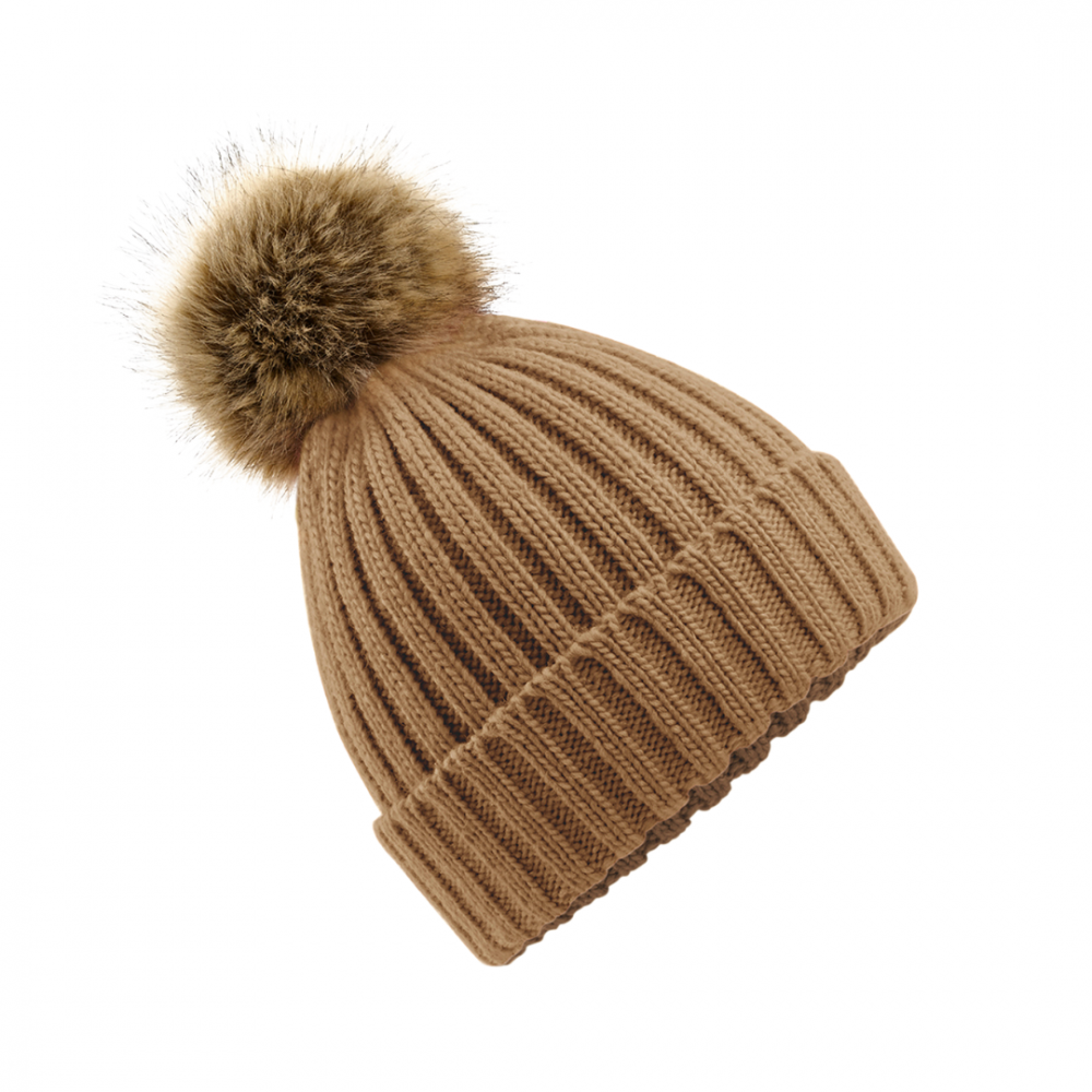 Caciula Pom Pom, Ronic, marime universala, unisex, bej inchis [1]