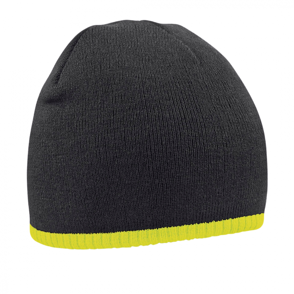 Caciula tricotata Two-Tone, Ronic, marime universala, unisex, negru/galben [1]