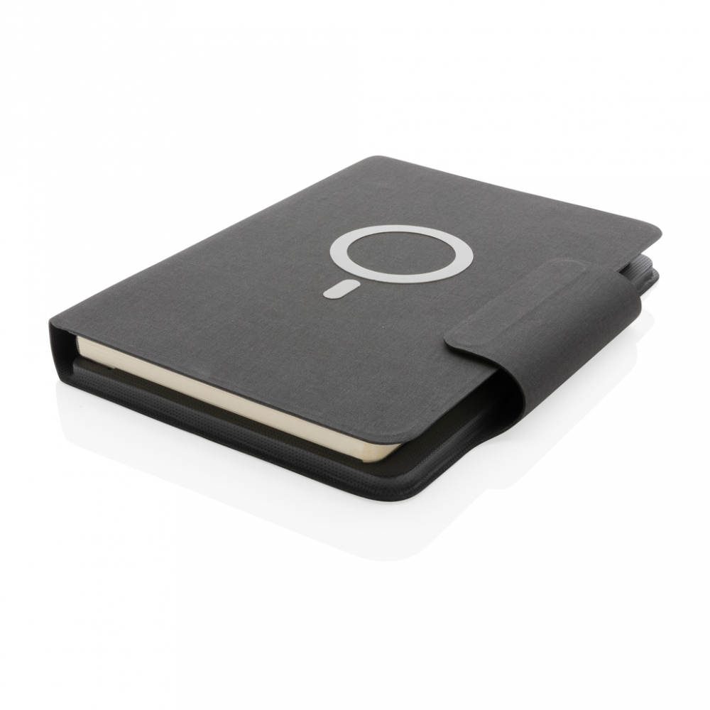 Caiet A5 din PU cu încărcător wireless magnetic [10]