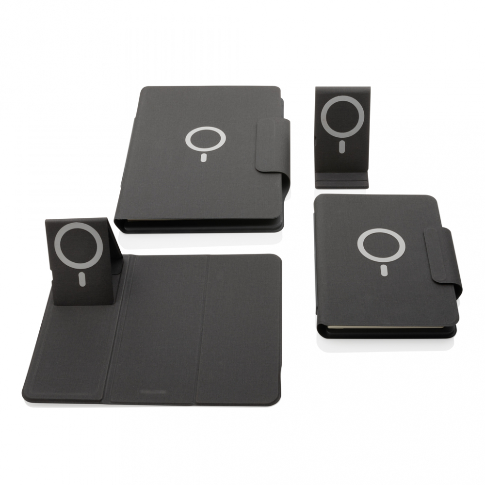 Caiet A5 din PU cu încărcător wireless magnetic [13]