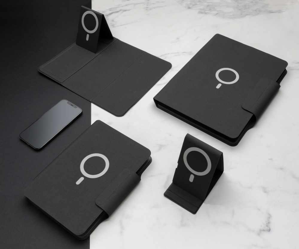 Caiet A5 din PU cu încărcător wireless magnetic [15]