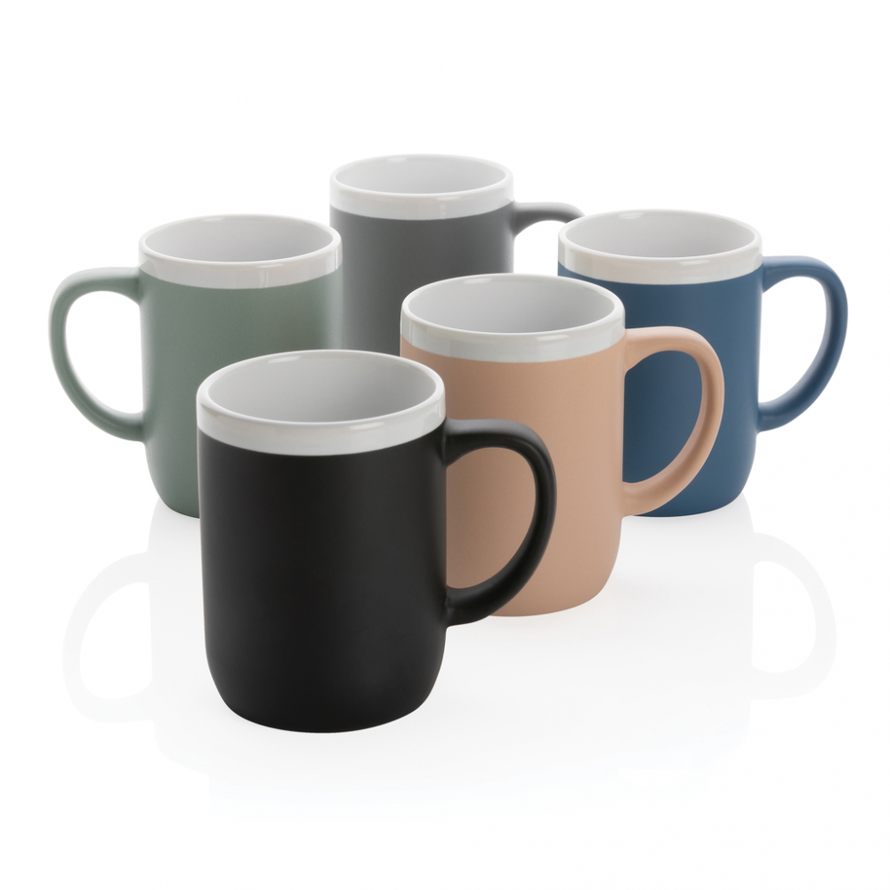 Cană ceramică cu detaliu alb – 300 ml [5]