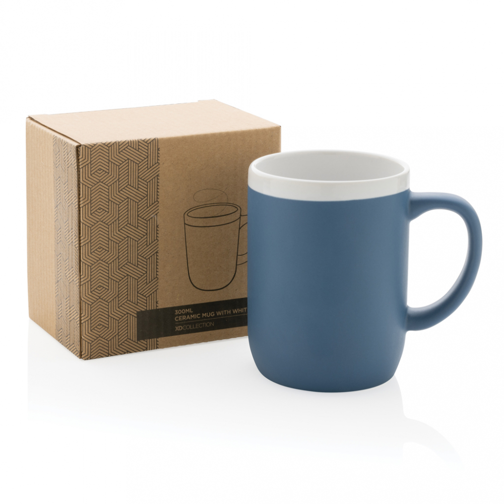 Cană ceramică cu detaliu alb – 300 ml [6]