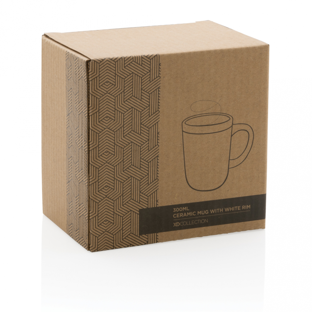 Cană ceramică cu detaliu alb – 300 ml [7]