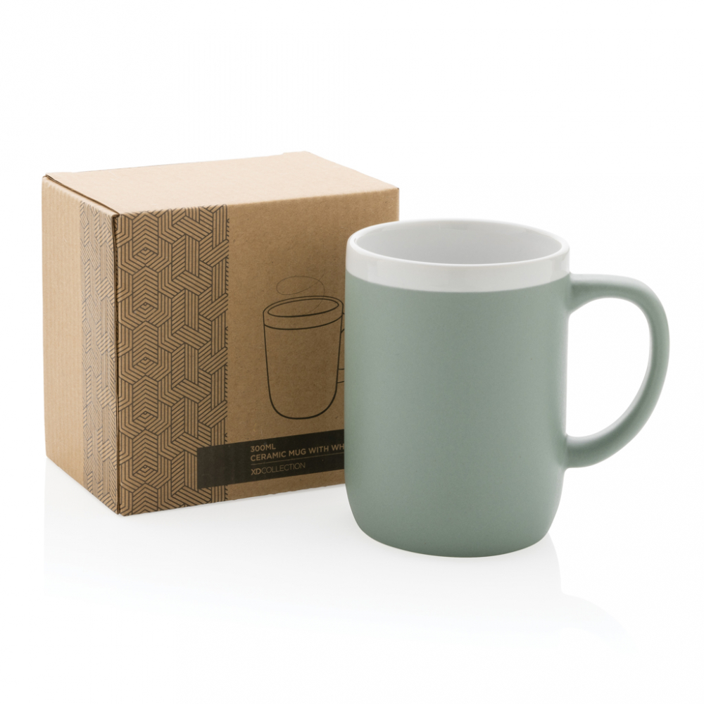 Cană ceramică cu detaliu alb – 300 ml [6]