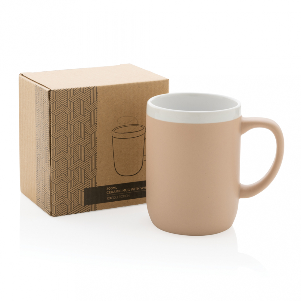 Cană ceramică cu detaliu alb – 300 ml [8]
