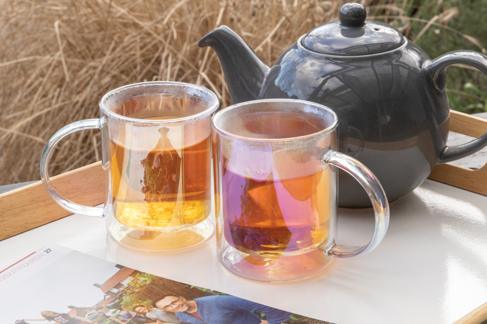 Cană cu perete dublu 330 ml, din sticlă borosilicată [11]