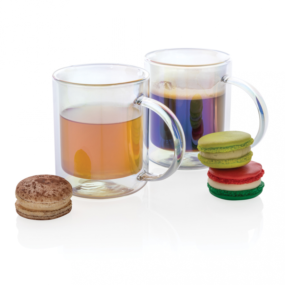 Cană cu perete dublu 330 ml, din sticlă borosilicată [3]