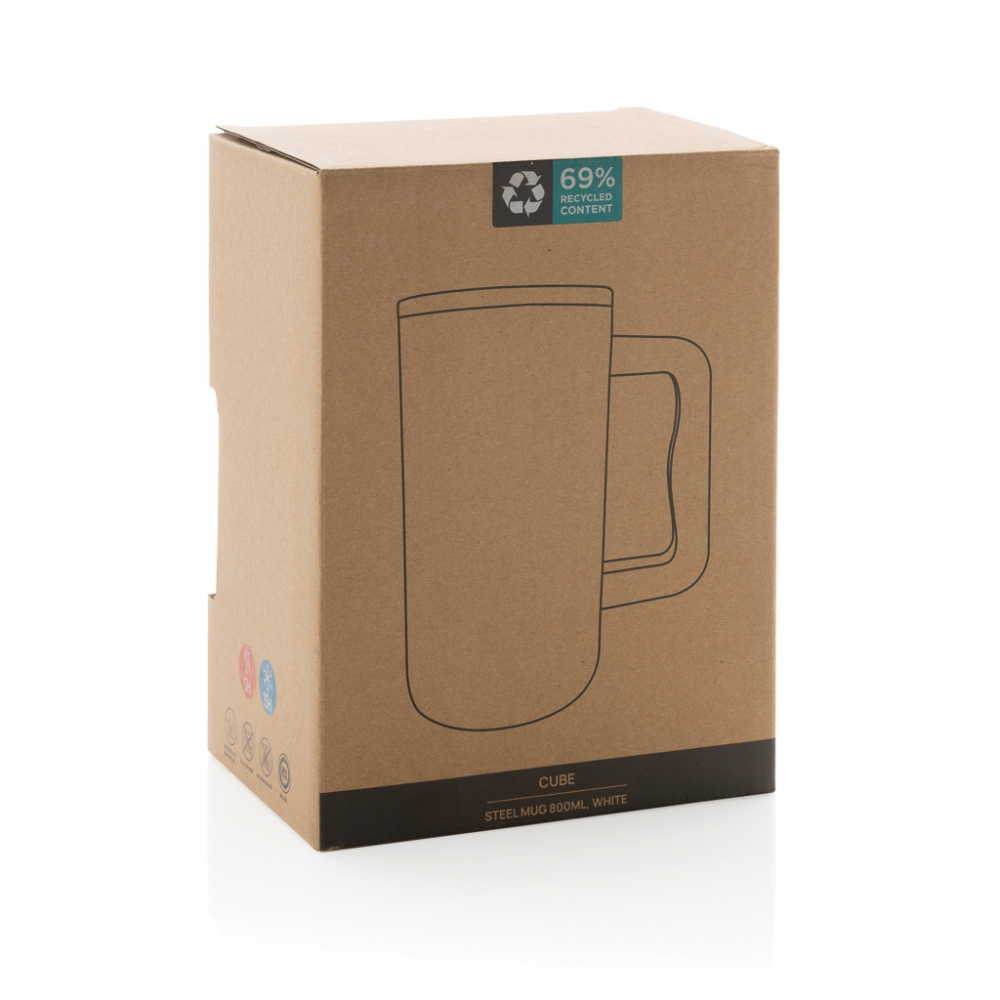 Cană termică Cube  din oțel reciclat – 800 ml [15]