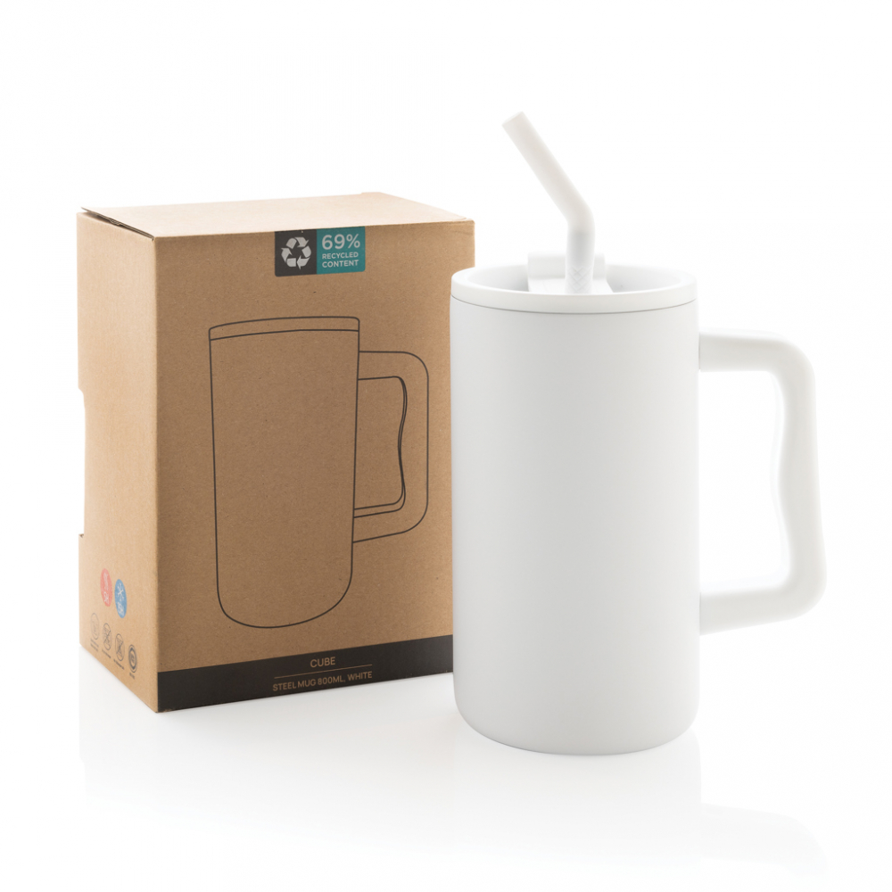 Cană termică Cube  din oțel reciclat – 800 ml [14]