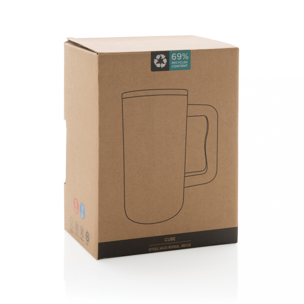Cană termică Cube  din oțel reciclat – 800 ml [21]