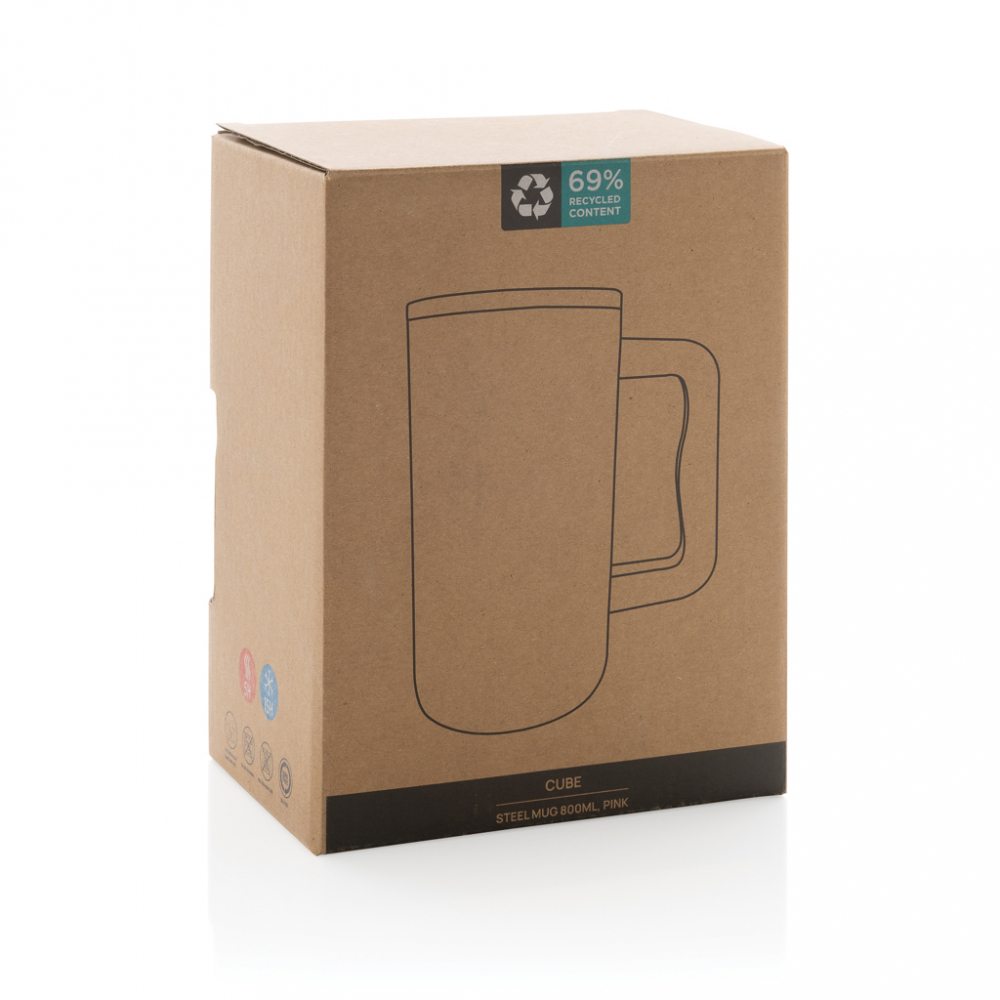 Cană termică Cube  din oțel reciclat – 800 ml [13]