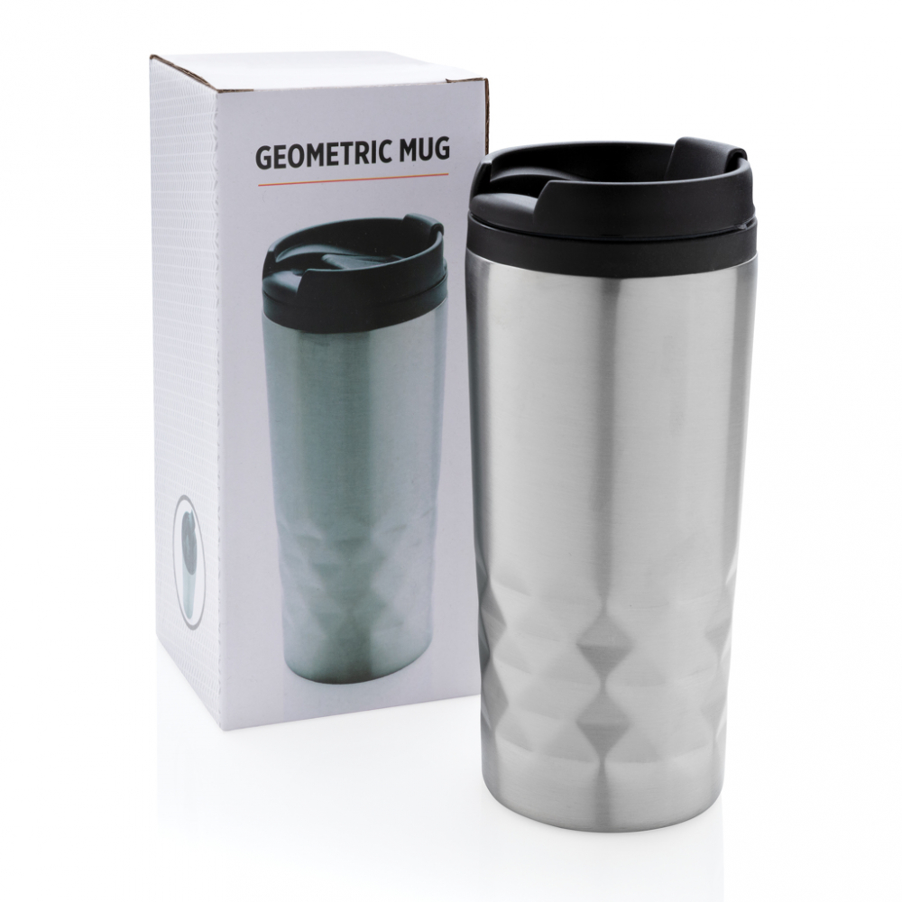 Cană termoizolantă 300 ml din inox cu detalii geometrice [7]