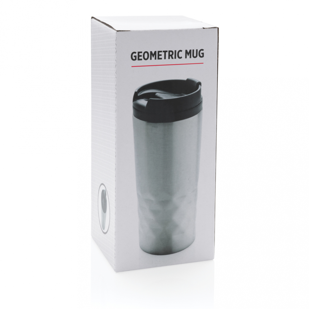 Cană termoizolantă 300 ml din inox cu detalii geometrice [8]