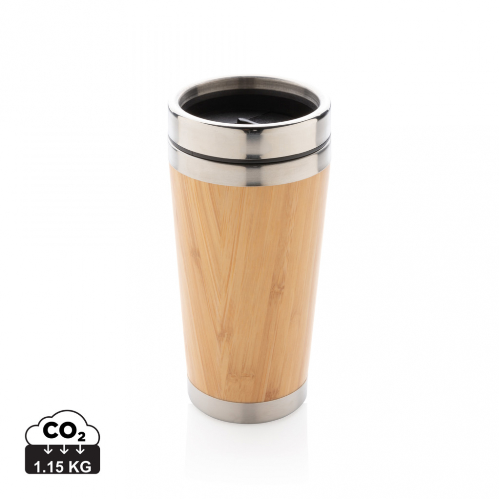 Cană termoizolantă 450 ml cu exterior din bambus [1]