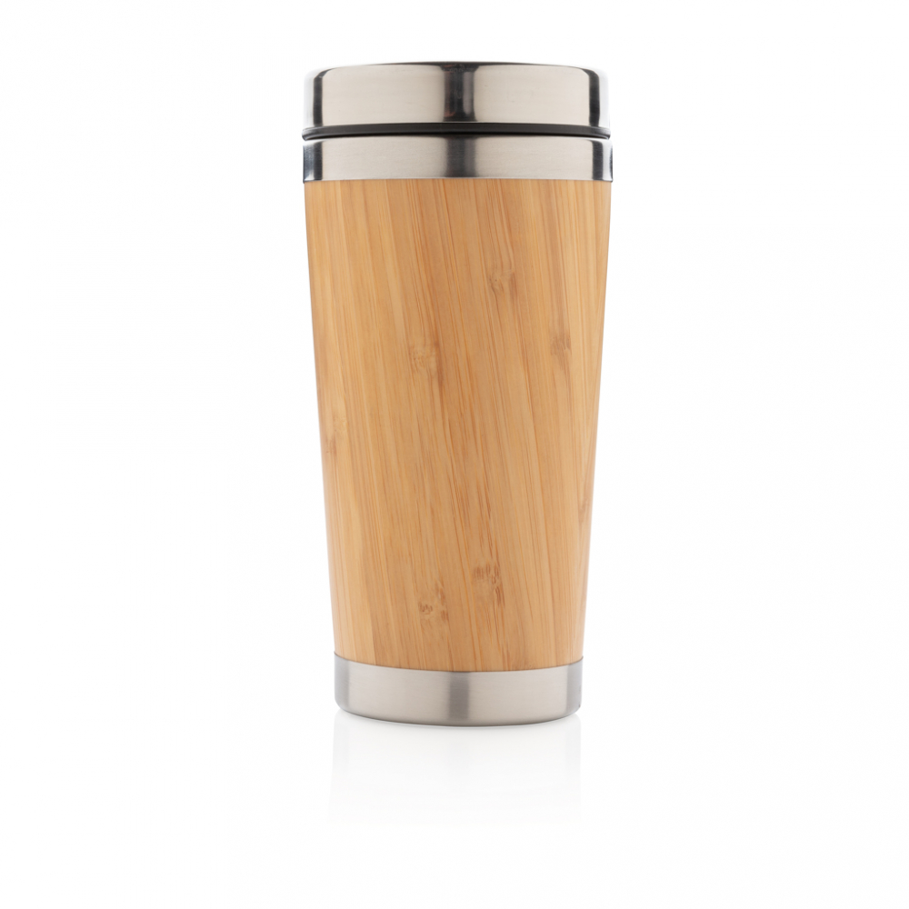 Cană termoizolantă 450 ml cu exterior din bambus [3]