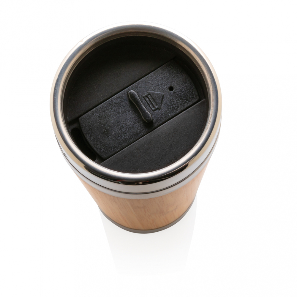 Cană termoizolantă 450 ml cu exterior din bambus [4]