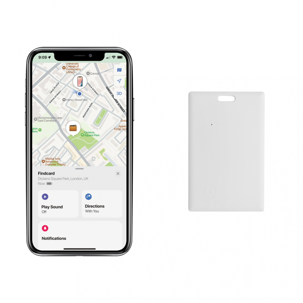 Card ultra-subțire dotat cu tehnologie integrată Find My [3]