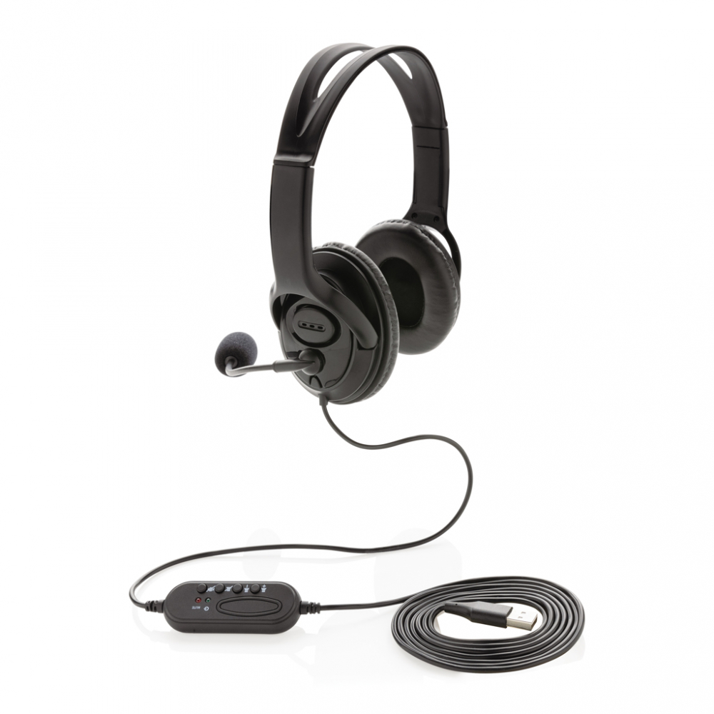 Căști stereo USB pentru PC cu microfon și control integrat al volumului [3]