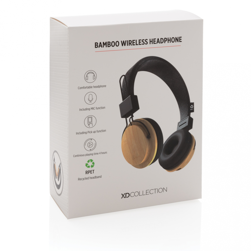 Căști wireless ECO din bambus – design sustenabil cu performanță wireless [12]