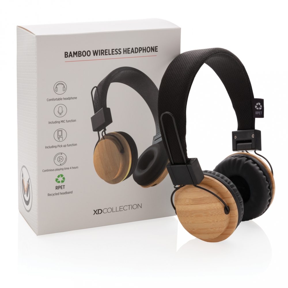 Căști wireless ECO din bambus – design sustenabil cu performanță wireless [11]