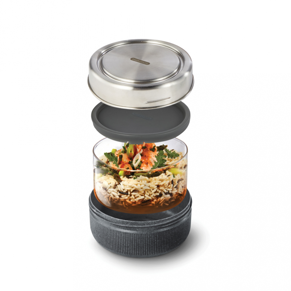 Castron de prânz cu bol din sticlă și capac etanș din inox - 750ml [5]