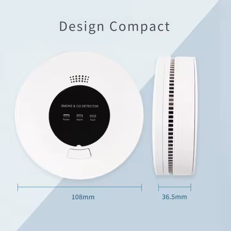 Detector 2 in 1 Fum si Monoxid de Carbon, Senzor dual electrochimic + fotoelectric, Avertizare sonora puternica [2]