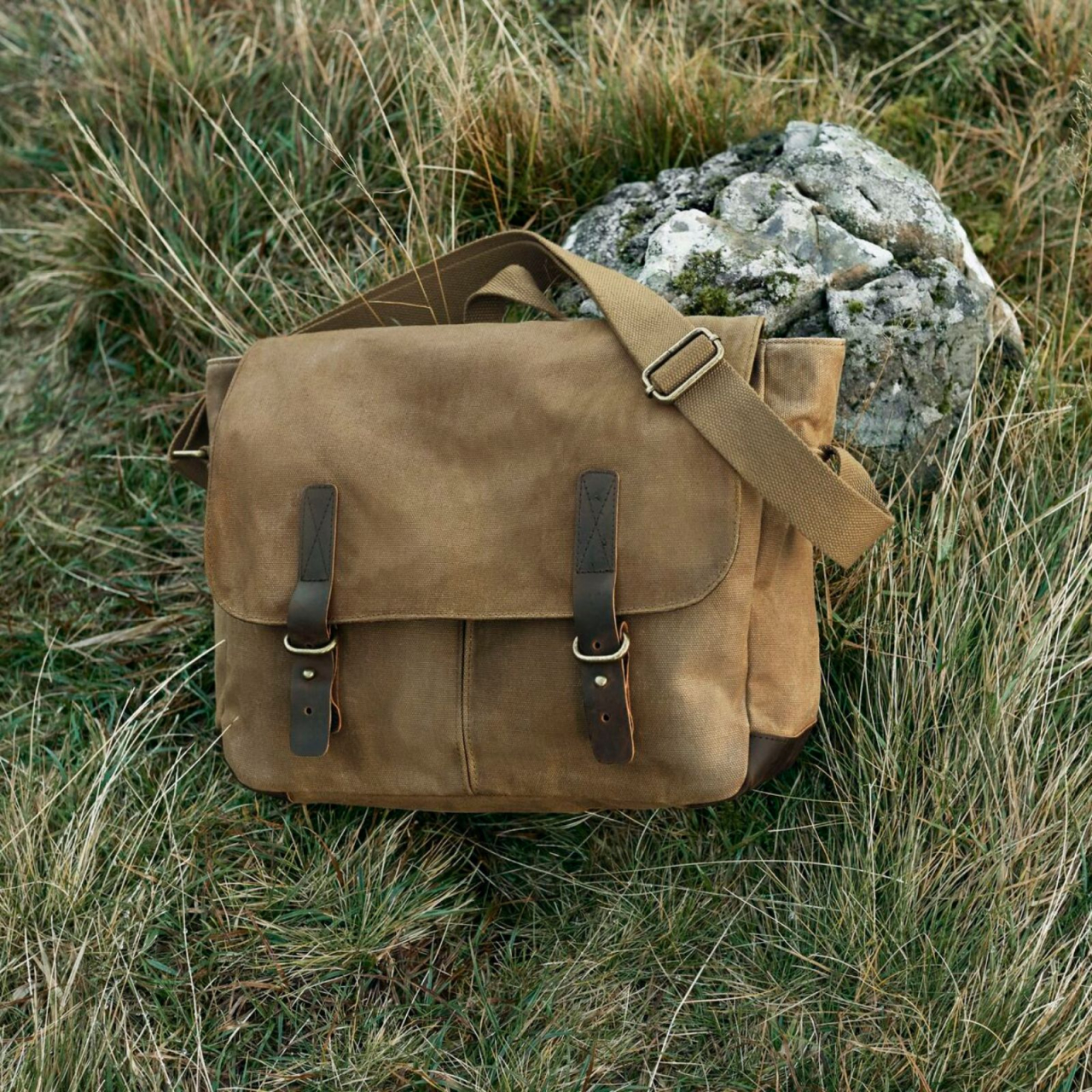 Geantă bumbac Heritage Waxed Messenger, 14'' [6]